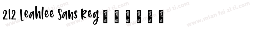 212 Leahlee Sans Reg字体转换
